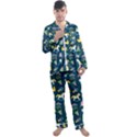 Cute Babies Toys Seamless Pattern Men s Long Sleeve Satin Pajamas Set View1