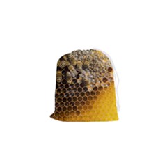 Honeycomb With Bees Drawstring Pouch (xs) by Apen