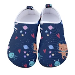 Cute Astronaut Cat With Star Galaxy Elements Seamless Pattern Kids  Sock-style Water Shoes by Apen