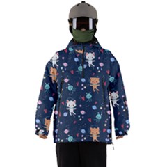 Cute Astronaut Cat With Star Galaxy Elements Seamless Pattern Men s Ski And Snowboard Waterproof Breathable Jacket by Apen