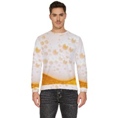 Beer Foam Texture Macro Liquid Bubble Men s Fleece Sweatshirt by Cemarart