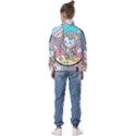 Boy Astronaut Cotton Candy Childhood Fantasy Tale Literature Planet Universe Kawaii Nature Cute Clou Kids  Half Zip Hoodie View2