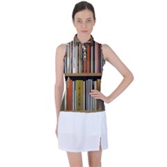 Book Nook Books Bookshelves Comfortable Cozy Literature Library Study Reading Reader Reading Nook Ro Women s Sleeveless Polo T-shirt by Maspions