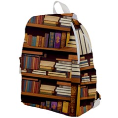 Book Nook Books Bookshelves Comfortable Cozy Literature Library Study Reading Room Fiction Entertain Top Flap Backpack by Maspions