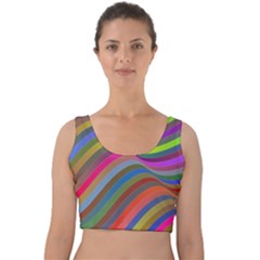 Psychedelic Surreal Background Velvet Crop Top by Askadina