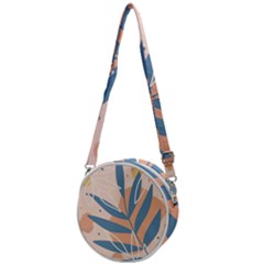 Summer Pattern Tropical Design Nature Green Plant Crossbody Circle Bag by Maspions