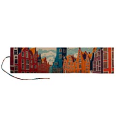 London England Bridge Europe Buildings Architecture Vintage Retro Town City Roll Up Canvas Pencil Holder (l) by Maspions