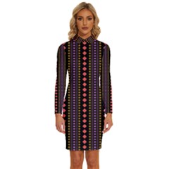 Beautiful Digital Graphic Unique Style Standout Graphic Long Sleeve Shirt Collar Bodycon Dress by Bedest