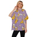 Pattern Bananas Fruit Tropical Seamless Texture Graphics Women s Batwing Button Up Shirt View2