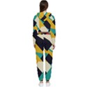 Geometric Pattern Retro Colorful Abstract Cropped Zip Up Lounge Set View2