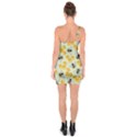 Bees Pattern Honey Bee Bug Honeycomb Honey Beehive One Shoulder Ring Trim Bodycon Dress View2