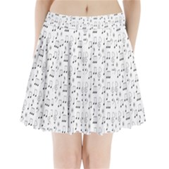 Music Notes Background Wallpaper Pleated Mini Skirt by Bajindul