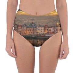 Old Port Of Maasslui Netherlands Reversible High-waist Bikini Bottoms by Maspions