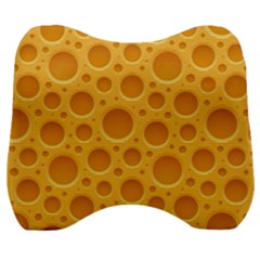 Cheese Texture Food Textures Velour Head Support Cushion by nateshop