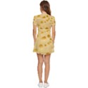 Cheese Texture, Yellow Cheese Background V-Neck High Waist Chiffon Mini Dress View4