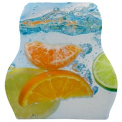 Fruits, Fruit, Lemon, Lime, Mandarin, Water, Orange Car Seat Velour Cushion  by nateshop