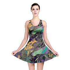 Flowers Trees Forest Mystical Forest Nature Reversible Skater Dress by Maspions