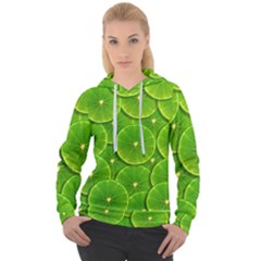 Lime Textures Macro, Tropical Fruits, Citrus Fruits, Green Lemon Texture Women s Overhead Hoodie by nateshop