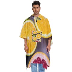 Oranges, Grapefruits, Lemons, Limes, Fruits Men s Hooded Rain Ponchos by nateshop