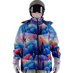 Nature Night Bushes Flowers Leaves Clouds Landscape Berries Story Fantasy Wallpaper Background Sampl Women s Zip Ski And Snowboard Waterproof Breathable Jacket by Maspions