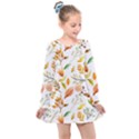 Autumn Background8 Kids  Long Sleeve Dress View1