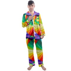 Bring Colors To Your Day Men s Long Sleeve Satin Pajamas Set by elizah032470