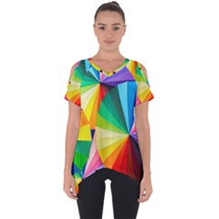 Bring Colors To Your Day Cut Out Side Drop T-shirt by elizah032470