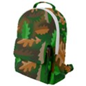 Leaves Foliage Pattern Oak Autumn Flap Pocket Backpack (Small) View1