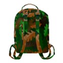 Leaves Foliage Pattern Oak Autumn Flap Pocket Backpack (Small) View3