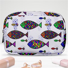 Fish Abstract Colorful Make Up Pouch (small) by Maspions