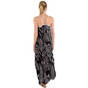 Leaves Flora Black White Nature Cami Maxi Ruffle Chiffon Dress View2