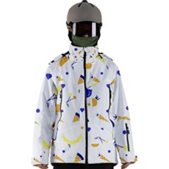 Pattern-fruit-apples-green Men s Zip Ski And Snowboard Waterproof Breathable Jacket by Maspions