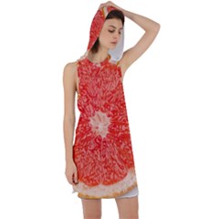 Grapefruit-fruit-background-food Racer Back Hoodie Dress by Maspions