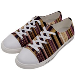 Books Bookshelves Office Fantasy Background Artwork Book Cover Apothecary Book Nook Literature Libra Women s Low Top Canvas Sneakers by Posterlux