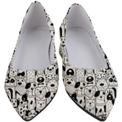 Seamless Pattern With Black White Doodle Dogs Women s Block Heels  by Grandong