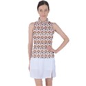 Geometric Tribal Pattern Design Women s Sleeveless Polo T-Shirt View1