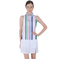 Stripes Pattern Abstract Retro Vintage Women s Sleeveless Polo T-shirt by Maspions