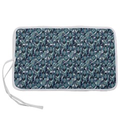 Blue Paisley Pen Storage Case (m) by DinkovaArt