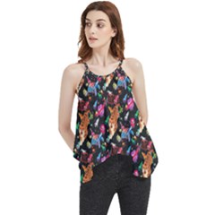 Beautiful Pattern Flowy Camisole Tank Top by Sparkle