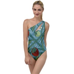 Spring Time To One Side Swimsuit by AlexandrouPrints