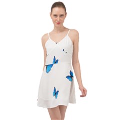 Butterfly-blue-phengaris Summer Time Chiffon Dress by saad11