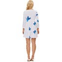 Butterfly-blue-phengaris Long Sleeve Babydoll Dress View4