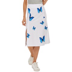 Butterfly-blue-phengaris Midi Panel Skirt by saad11