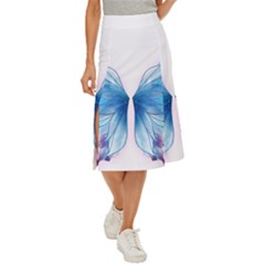 Butterfly-drawing-art-fairytale  Midi Panel Skirt by saad11