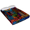 City New York Nyc Skyscraper Skyline Downtown Night Business Urban Travel Landmark Building Architec Fitted Sheet (California King Size) View2