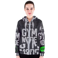 Gym Mode Women s Zipper Hoodie by Store67