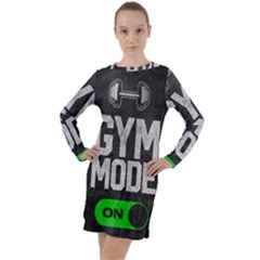 Gym Mode Long Sleeve Hoodie Dress by Store67