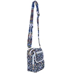 Blue Flowers 2 Shoulder Strap Belt Bag by DinkovaArt