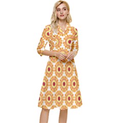 Pattern Shape Design Art Drawing Classy Knee Length Dress by Maspions