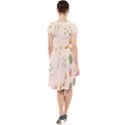 Spring Art Floral Pattern Design Cap Sleeve Midi Dress View2